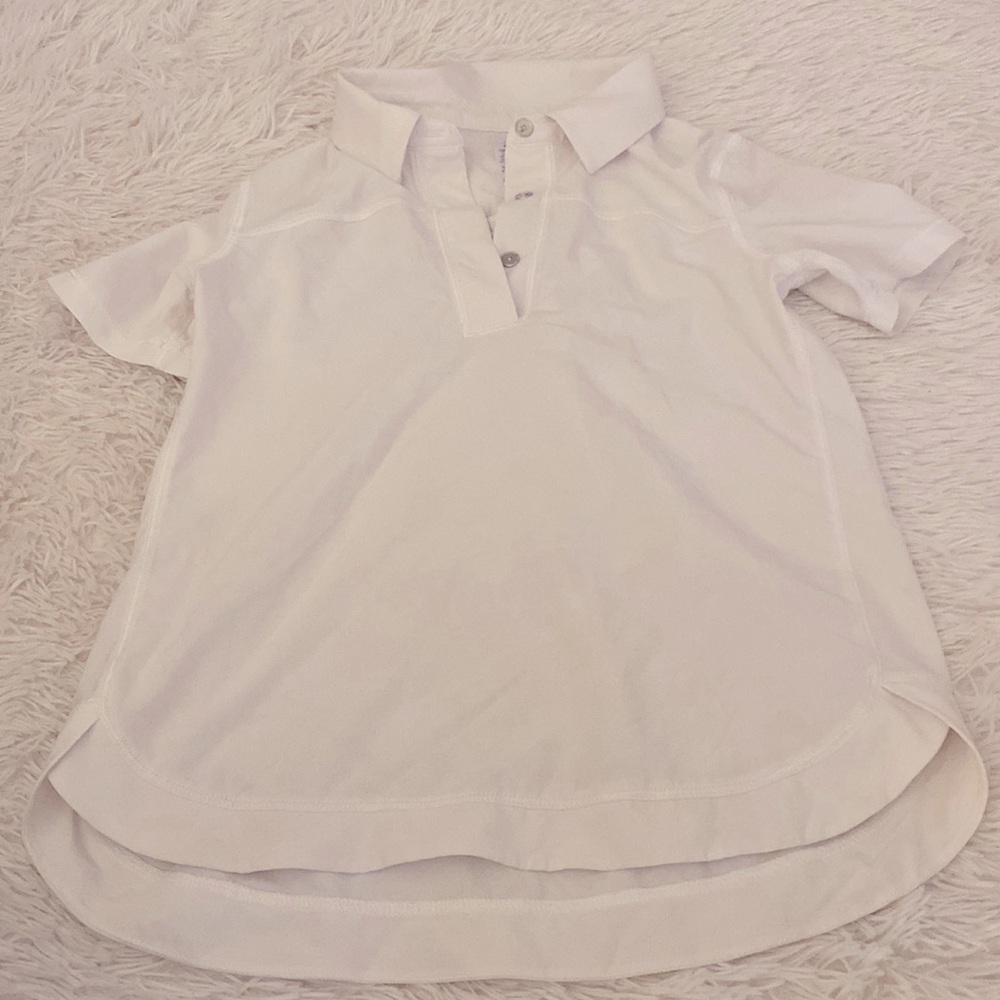 Ivivva white half button up golf shirt